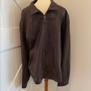 Ralph Lauren Chocolate Brown Leather Jacket